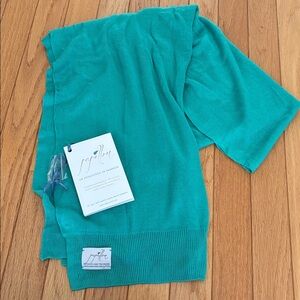 Papillon versatile accessory scarf/ shawl/ shrug/ cardigan/ cowl bamboo green